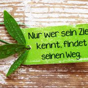 Nur wer sein Ziel kennt, findet seinen Weg.